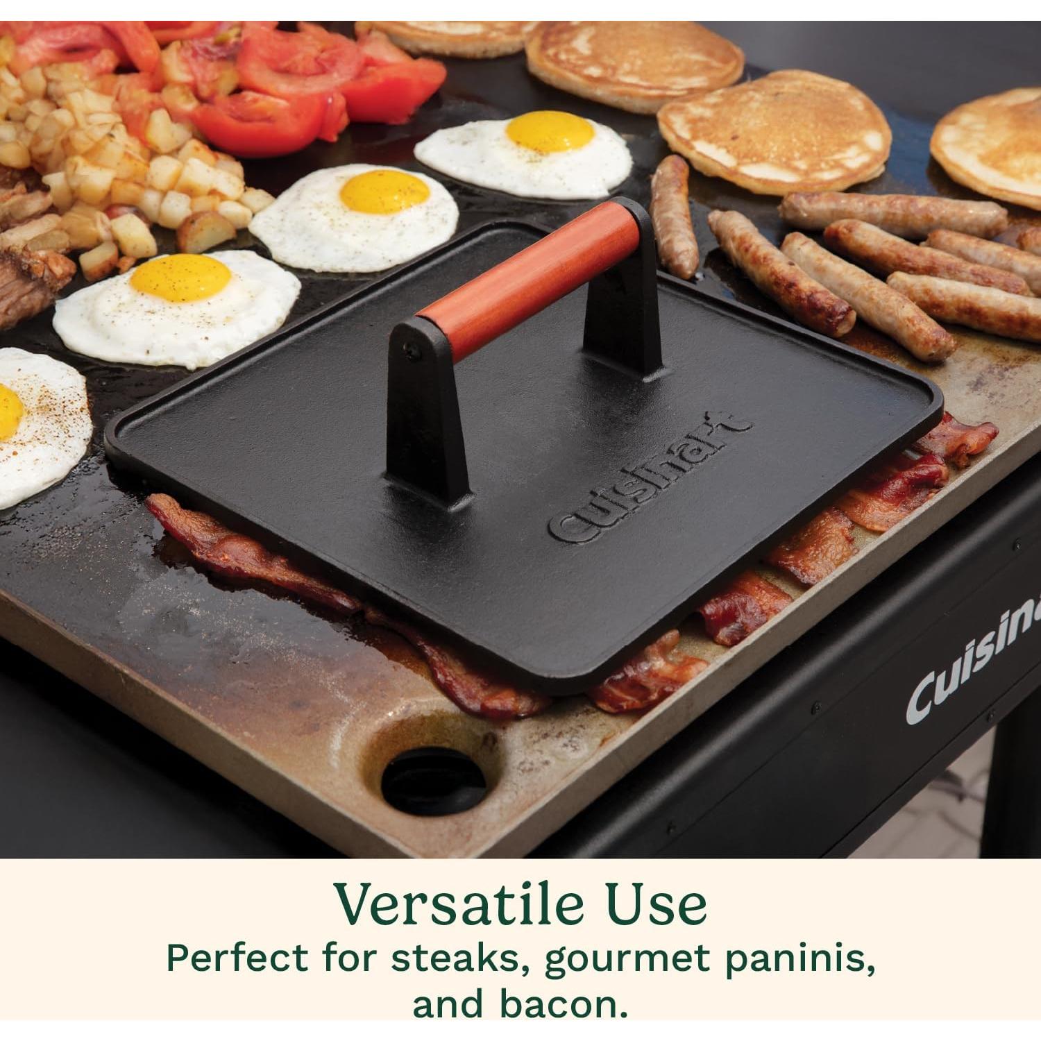 Prensa de Parrilla de Hierro Fundido Cuisinart XL 25.4cm