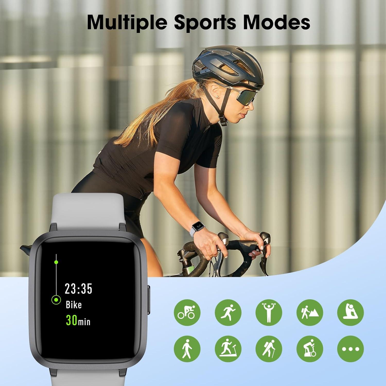 Reloj Fitness LIVIKEY Gris con Monitor de Frecuencia y Sueño