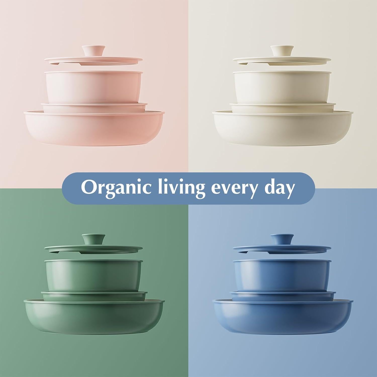 Juego de Ollas y Sartenes Cerámicas Redchef 5 Piezas