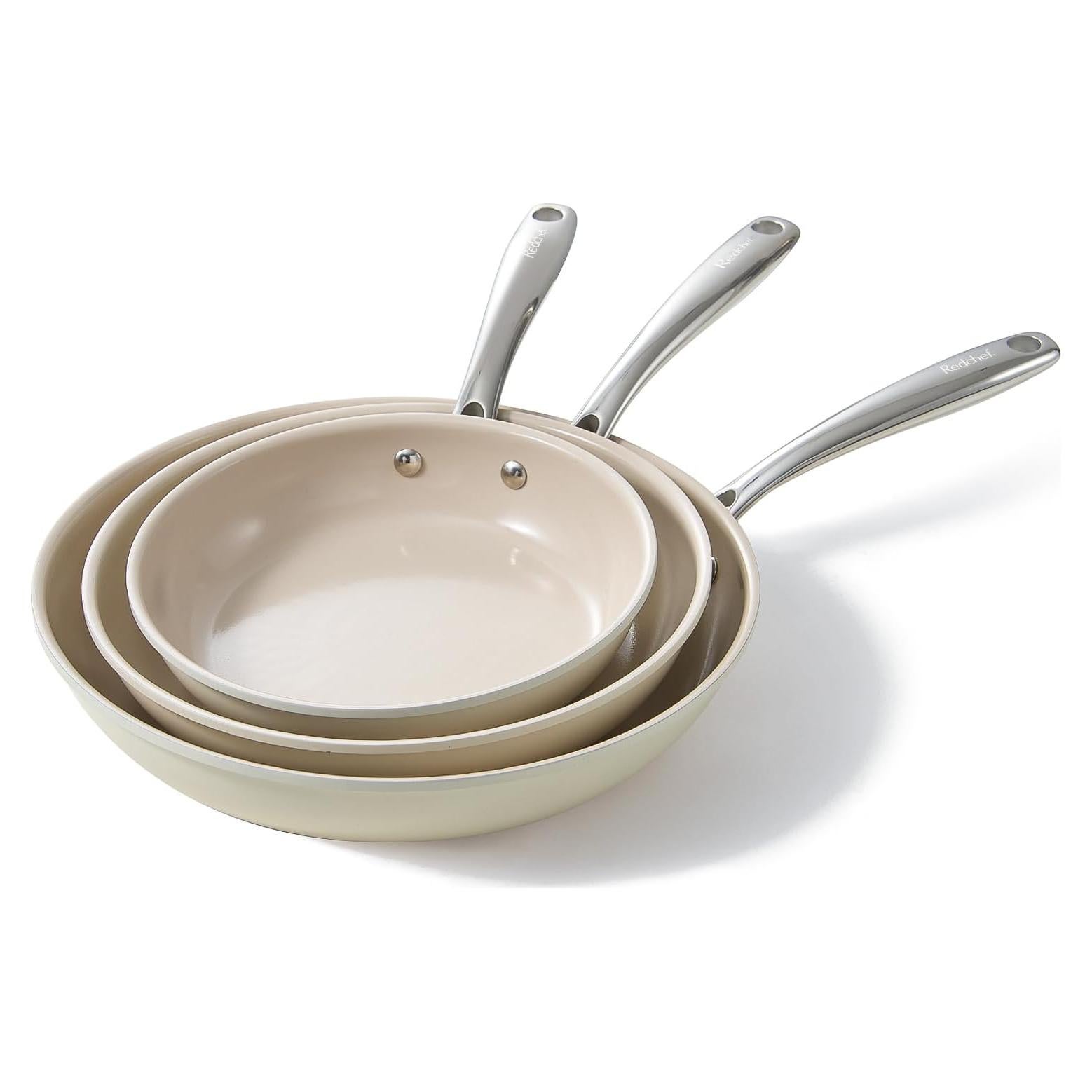 Juego de Sartenes Antiadherentes Redchef 3 Piezas Cerámica
