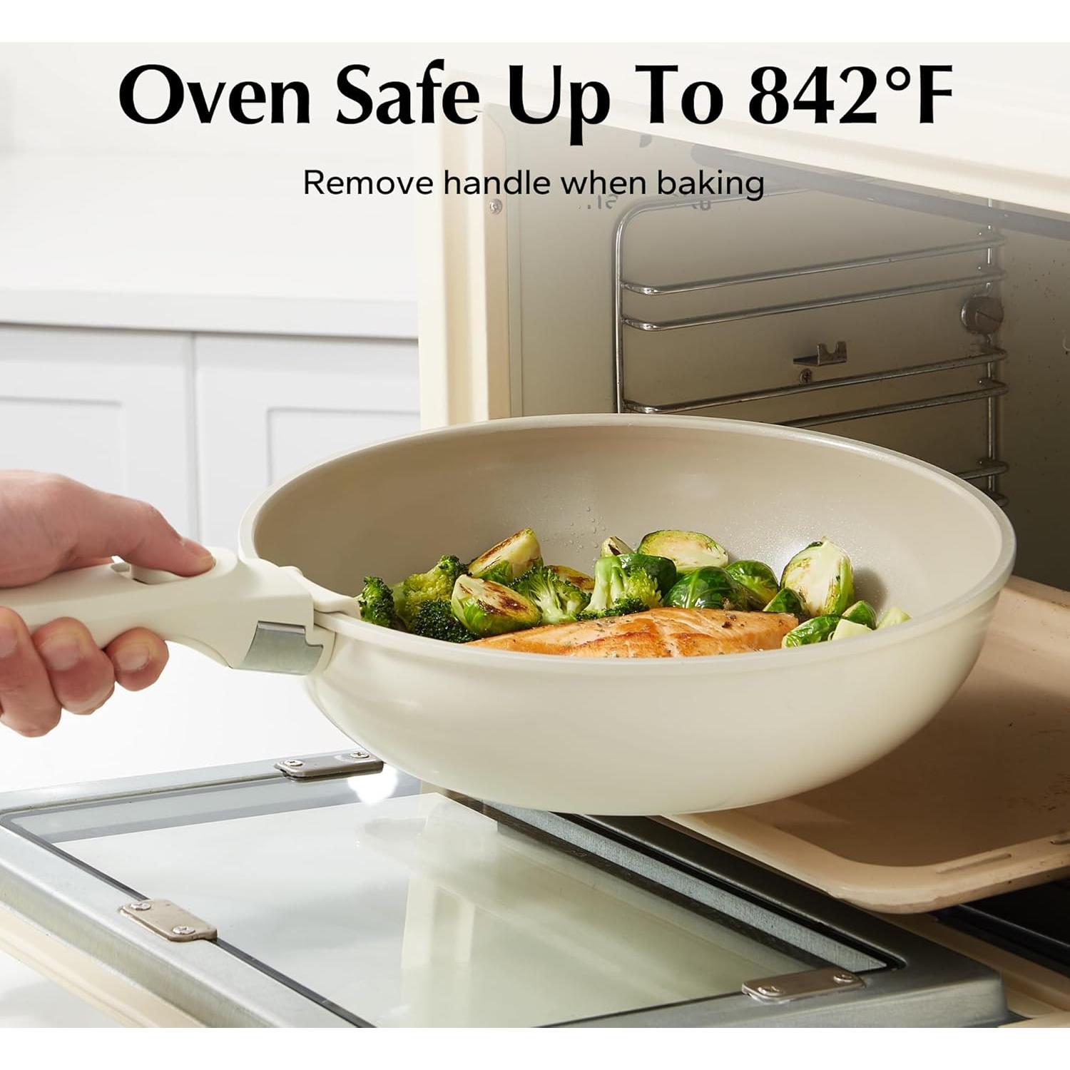 Juego de Sartenes y Ollas Redchef 16 Piezas Cerámica Beige