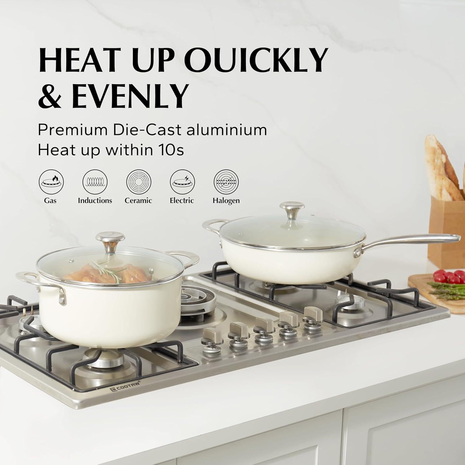 Juego de Utensilios de Cocina Redchef 14 Piezas Cerámica Antiadh.