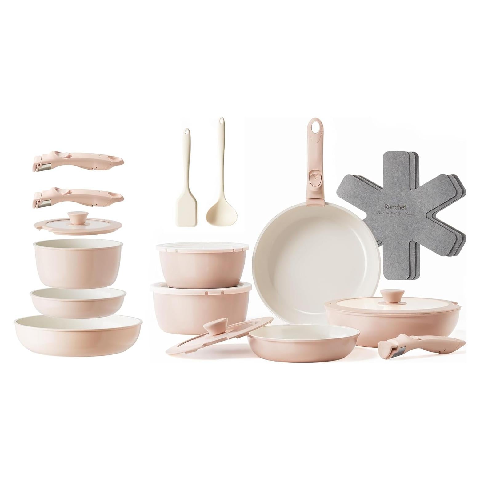 Juego de Ollas y Sartenes RedChef de Cerámica Antiadherente 22 Piezas