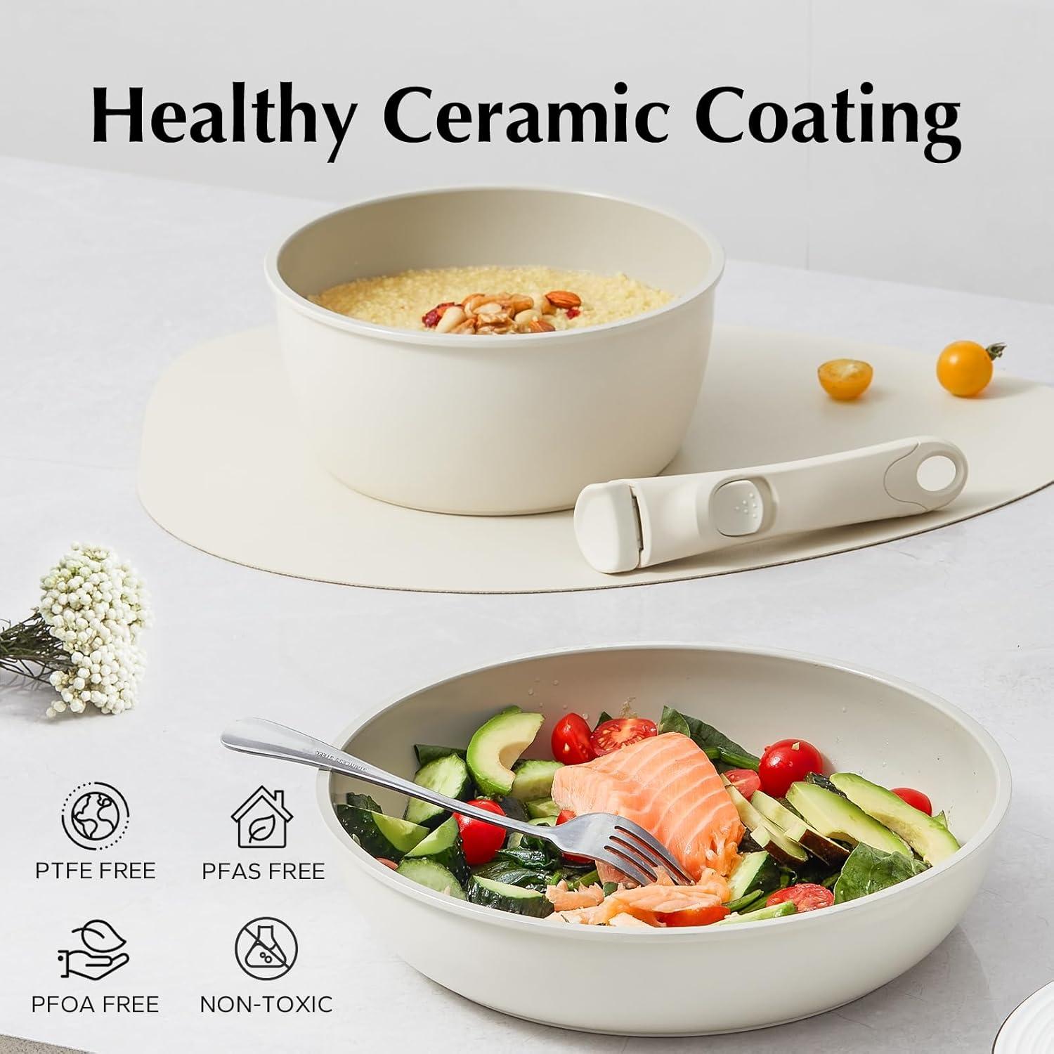 Juego de Ollas y Sartenes Cerámicas Redchef 6 Piezas Antiadherentes