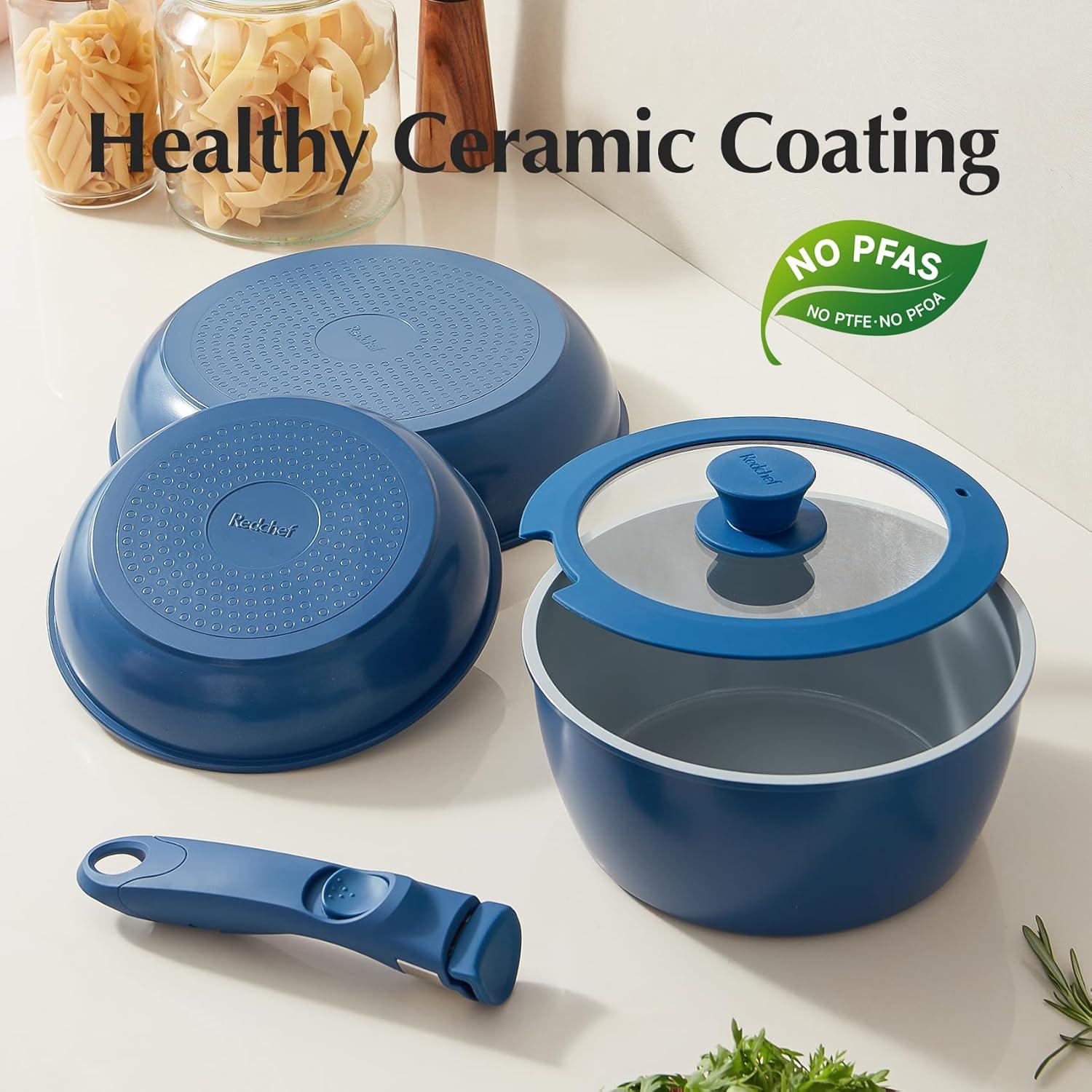 Juego de Ollas y Sartenes Cerámicas Redchef Antiadherentes