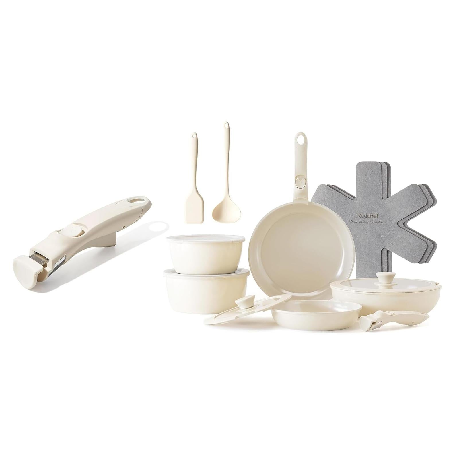 Juego de Ollas y Sartenes Cerámica Redchef 17 Piezas Antiadherente