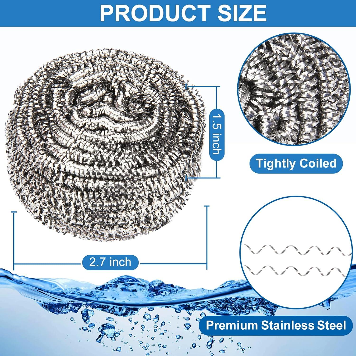 Estropajos de Acero Inoxidable JIN-HE-TAI - Paquete de 10