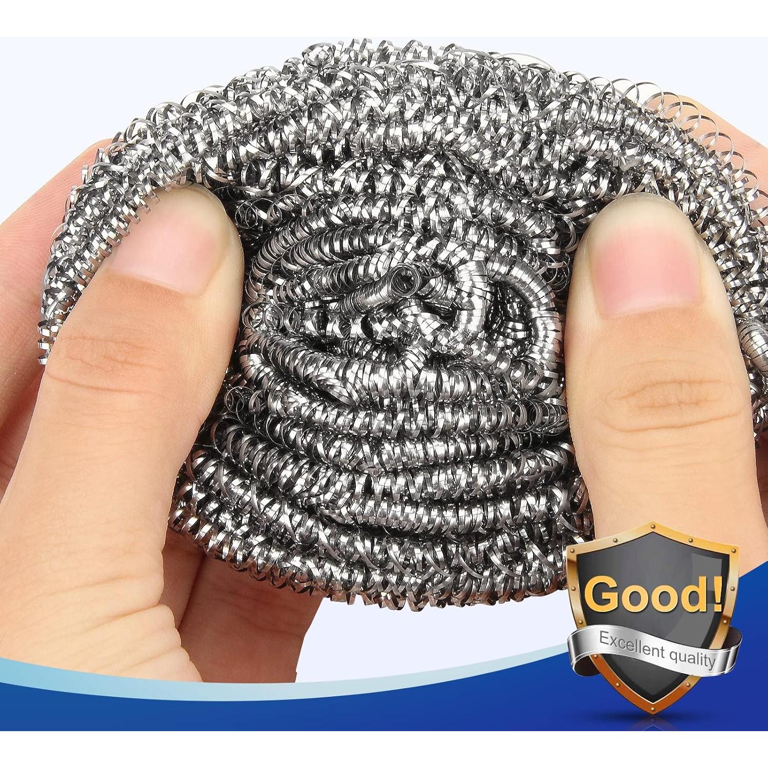 Estropajos de Acero Inoxidable JIN-HE-TAI - Paquete de 10