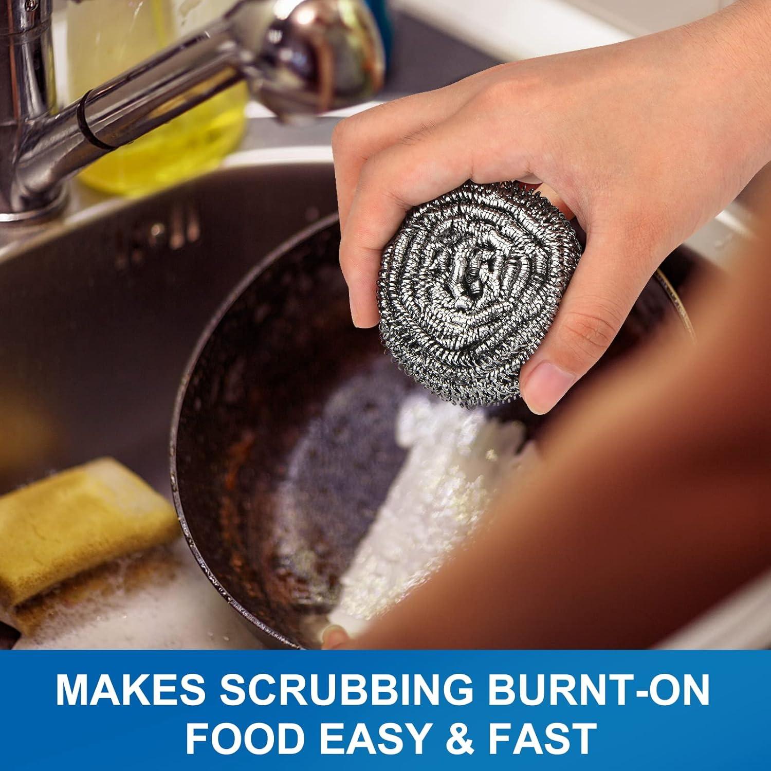 Estropajos de Acero Inoxidable JIN-HE-TAI - Paquete de 10