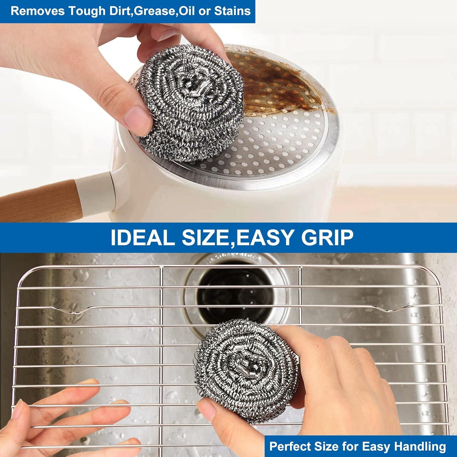 Estropajos de Acero Inoxidable JIN-HE-TAI - Paquete de 10