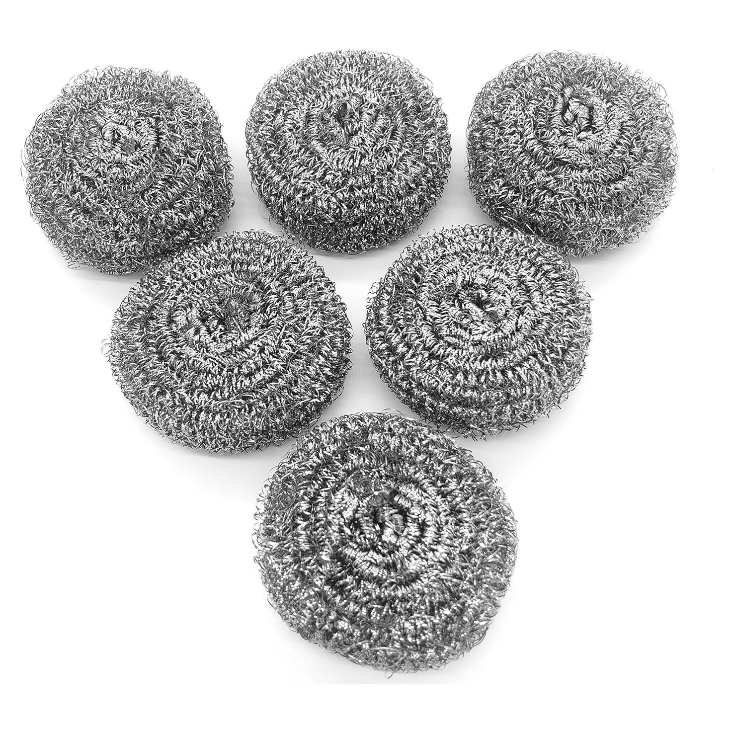Paquete de 6 estropajos de acero inoxidable KTOJOY 7,62 cm