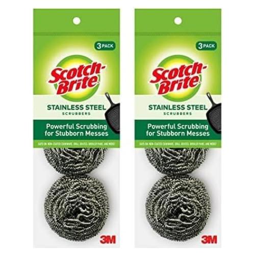 Esponjas de Acero Inoxidable Scotch-Brite - 3 Unidades