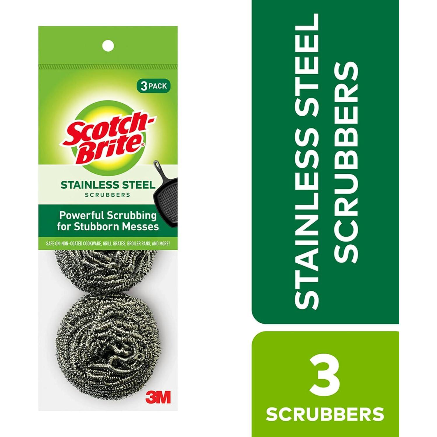 Esponjas de Acero Inoxidable Scotch-Brite - 3 Unidades