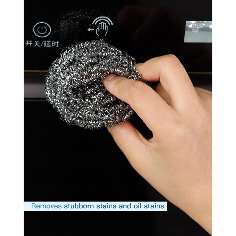 12 Estropajos de Acero Inoxidable Carrie Joe para Cocina