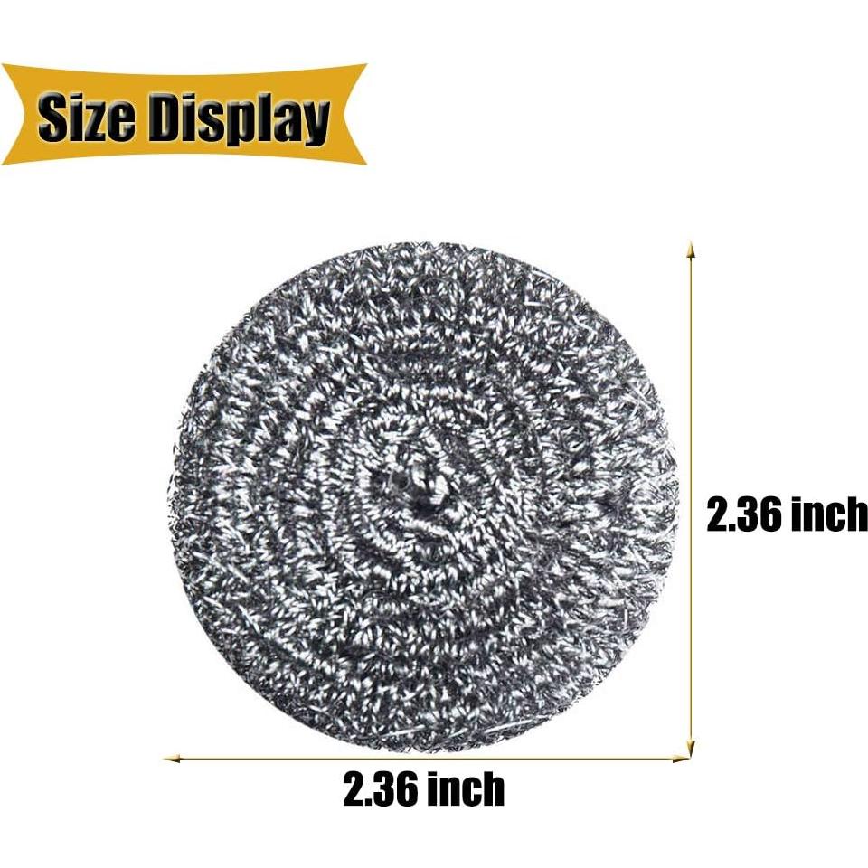 16 Estropajos de Acero Inoxidable NRDBEEEC para Limpieza