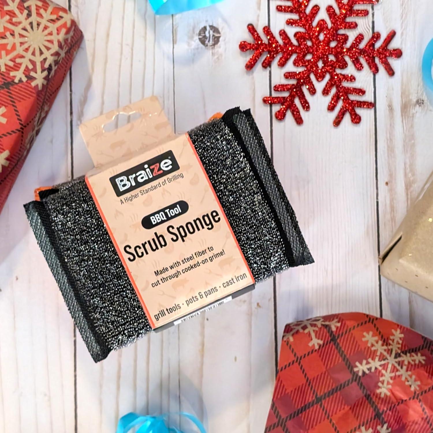 Esponjas de Acero Inoxidable Braize 201-4 para Fregar 4 Unidades