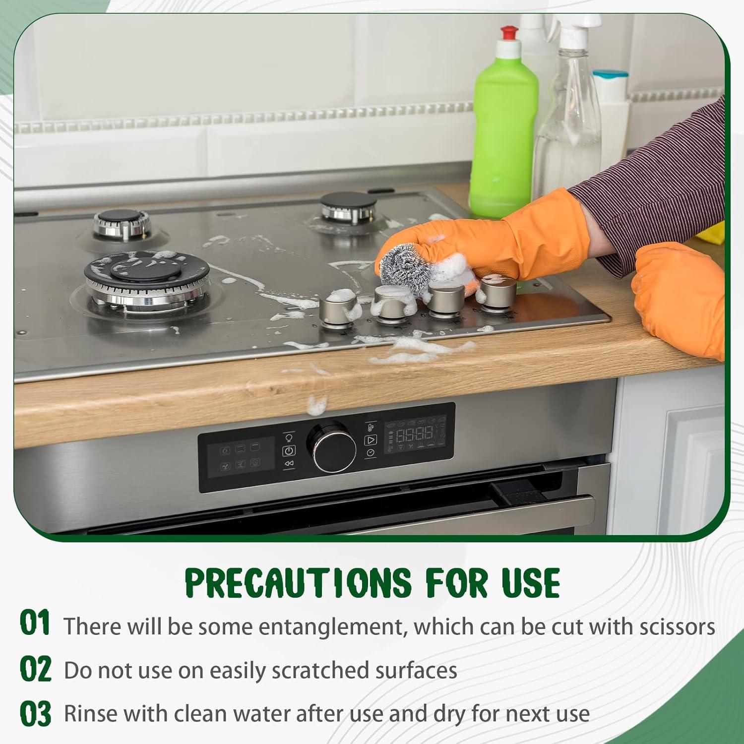 Estropajos de Acero Inoxidable Yinkin 100 Piezas 5 cm