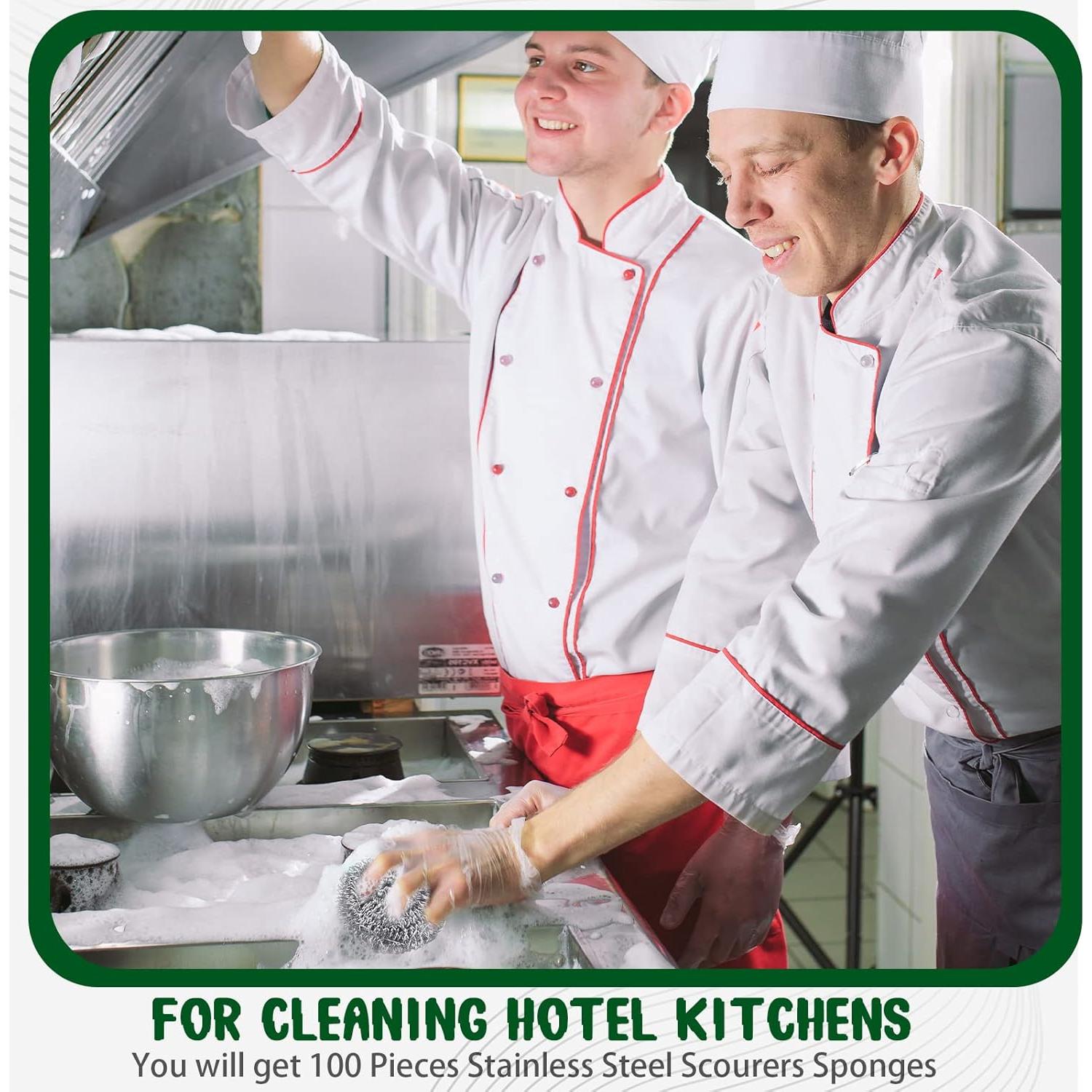 Estropajos de Acero Inoxidable Yinkin 100 Piezas 5 cm