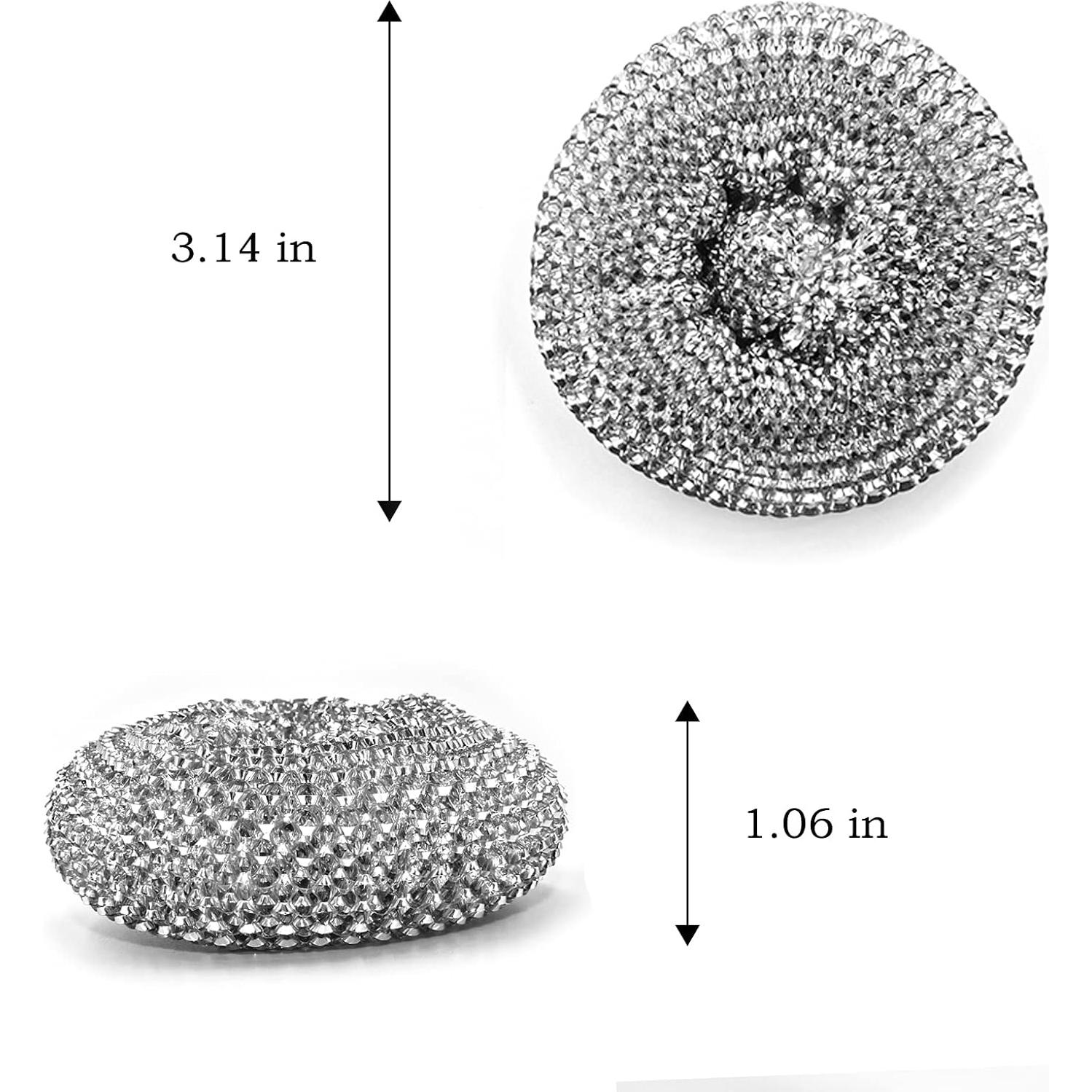 HONGYUTAI Paquete 10 Esponjas Acero Inoxidable 7,62 cm