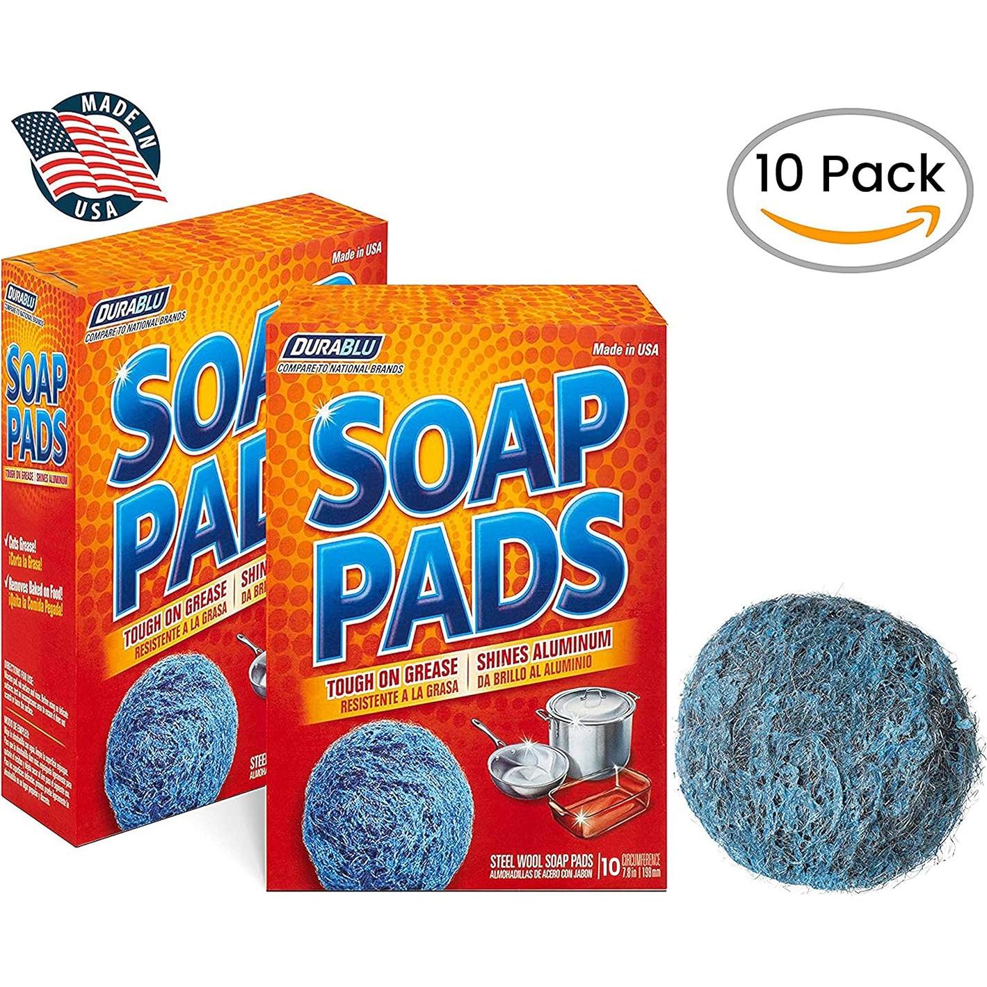 SCRUBIT 20 Almohadillas de Lana de Acero Prejabones 35x18cm