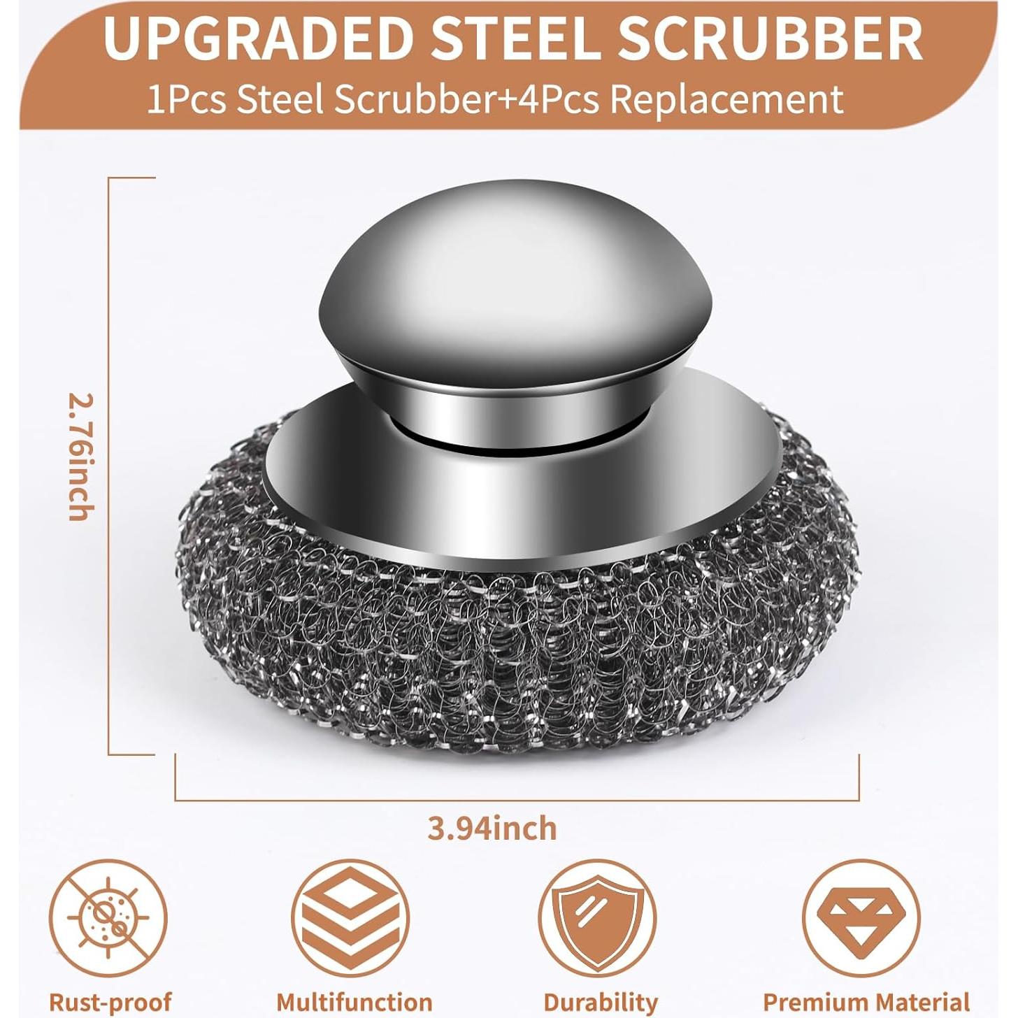 Juego de 5 estropajos de acero inoxidable VinYankee