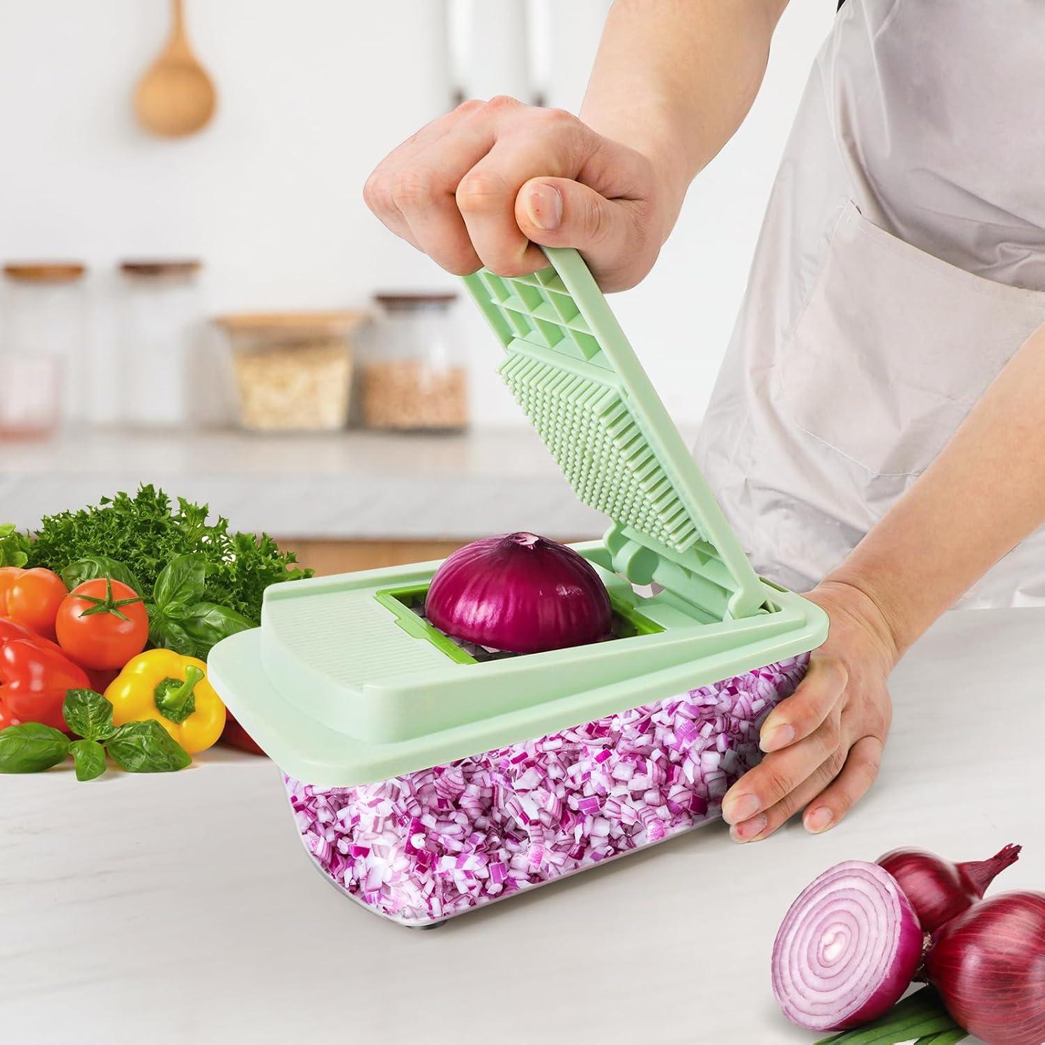 Cortador de Verduras MAMICOOKER 16-en-1 con Contenedor