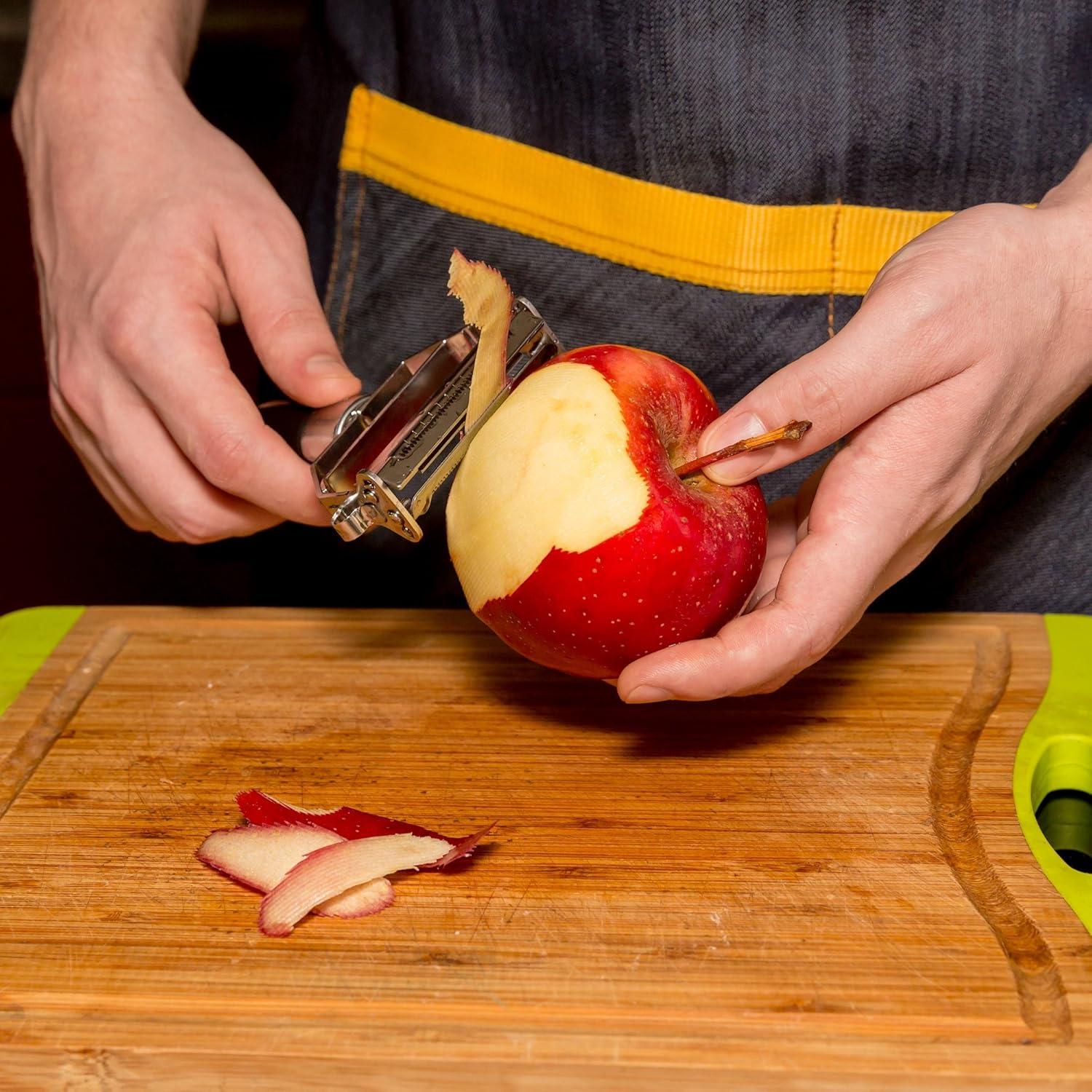 Pelador Juliana Doble PRO Deiss - Acero Inoxidable Antideslizante