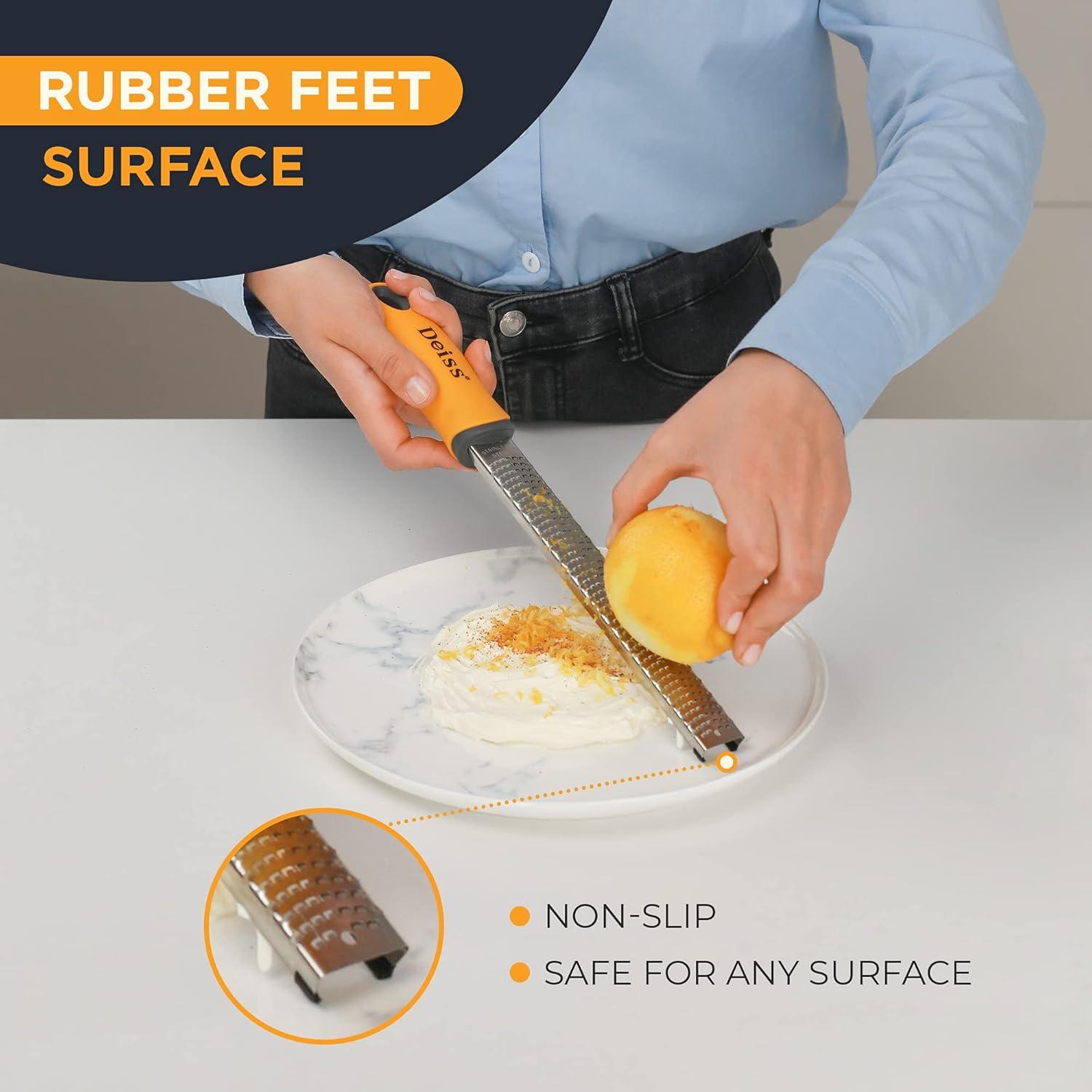 Rallador de Queso Deiss PRO Acero Inoxidable Amarillo 30,5 cm