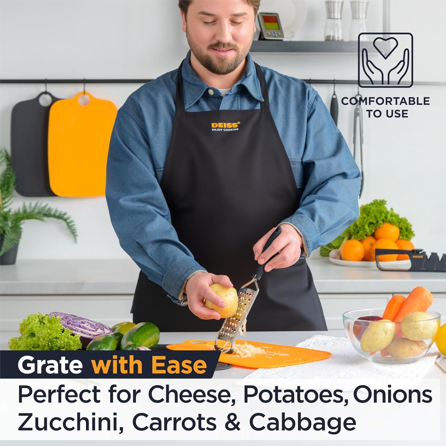 Rallador de Queso Deiss PRO - Acero Inoxidable, Antideslizante