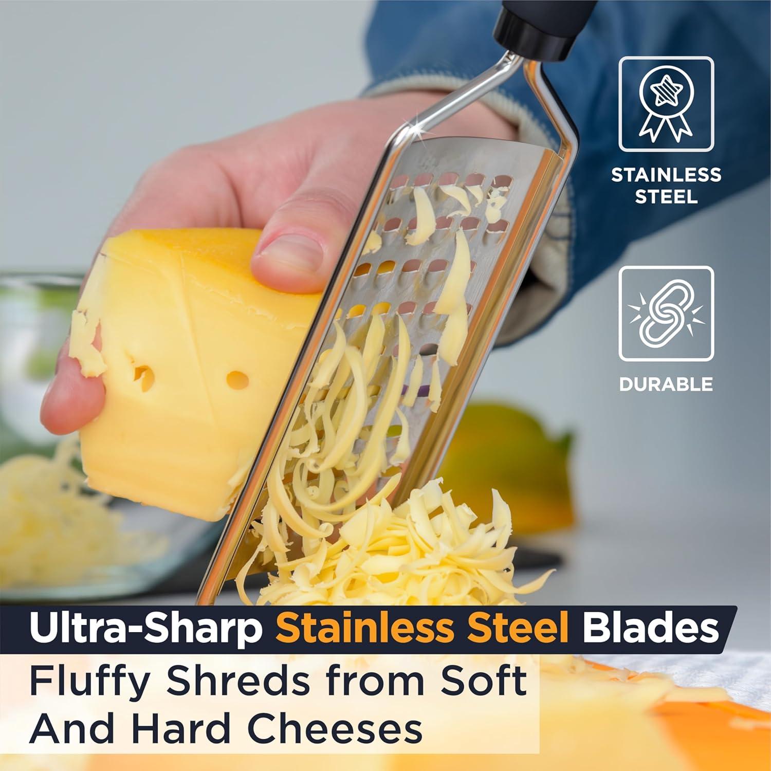 Rallador de Queso Deiss PRO - Acero Inoxidable, Antideslizante