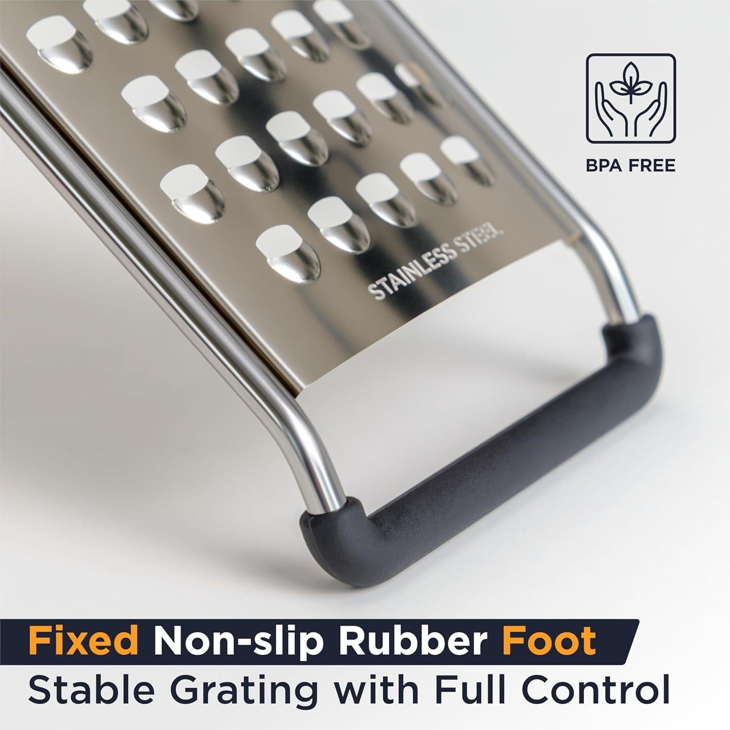 Rallador de Queso Deiss PRO - Acero Inoxidable, Antideslizante