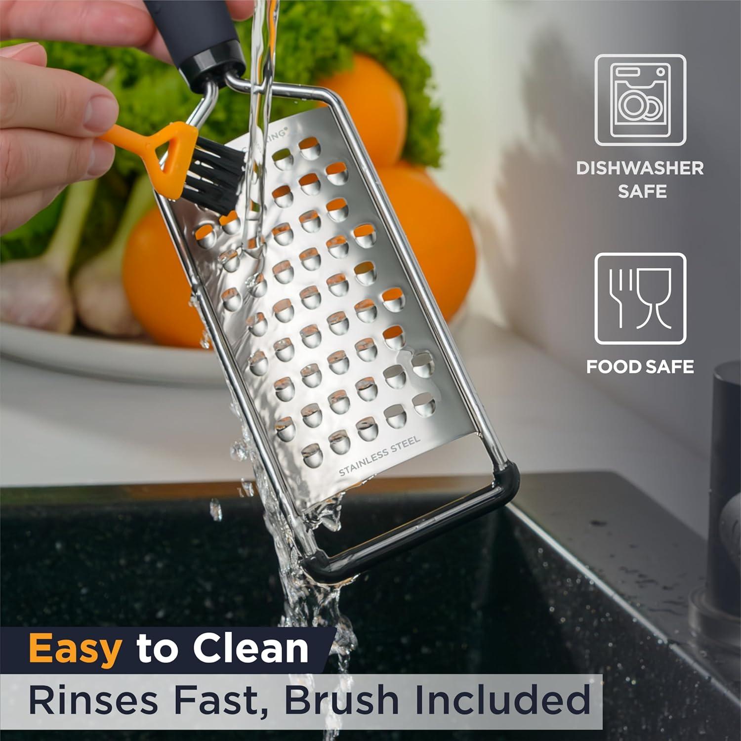 Rallador de Queso Deiss PRO - Acero Inoxidable, Antideslizante