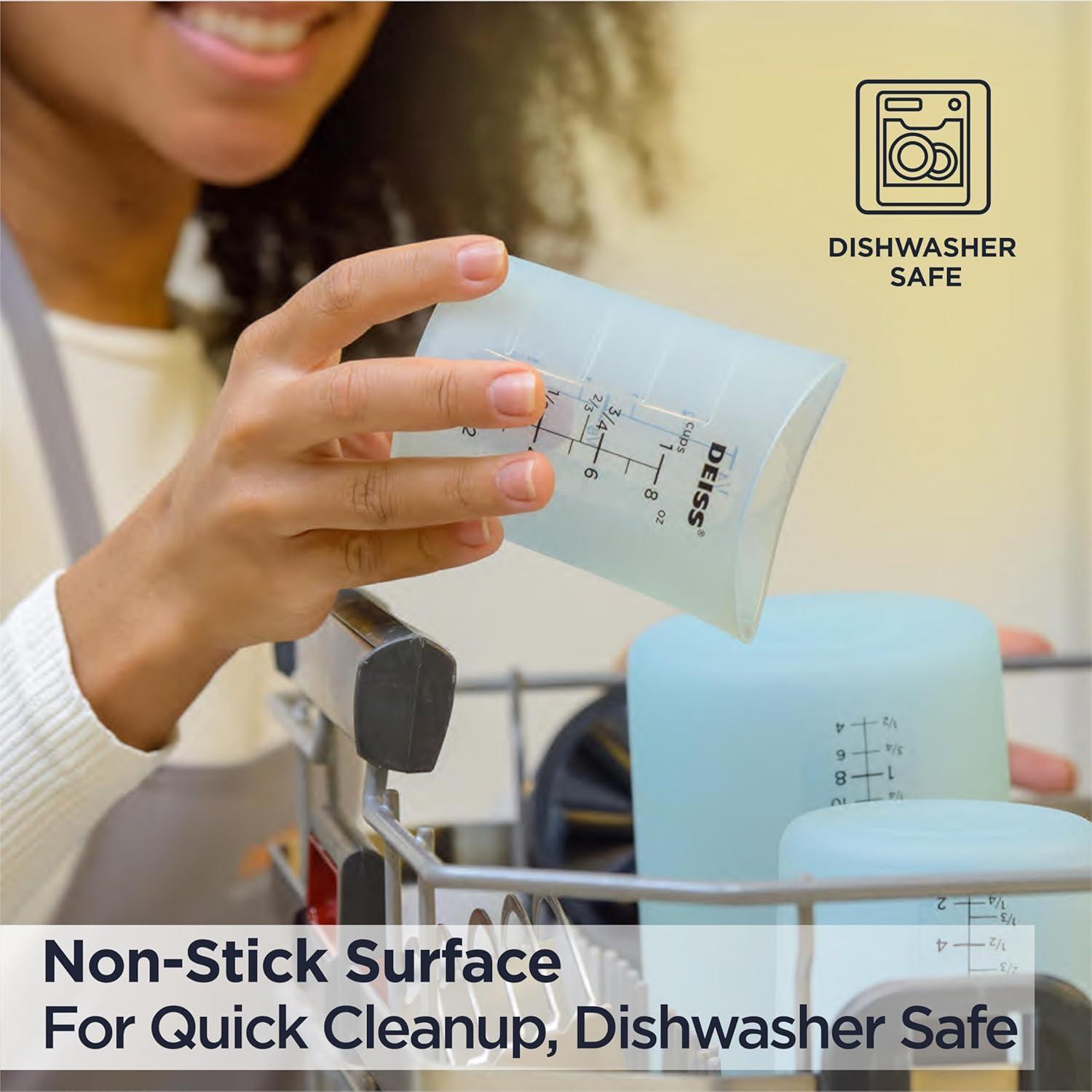 Juego de 3 Tazas Medidoras de Silicona Deiss PRO 1L