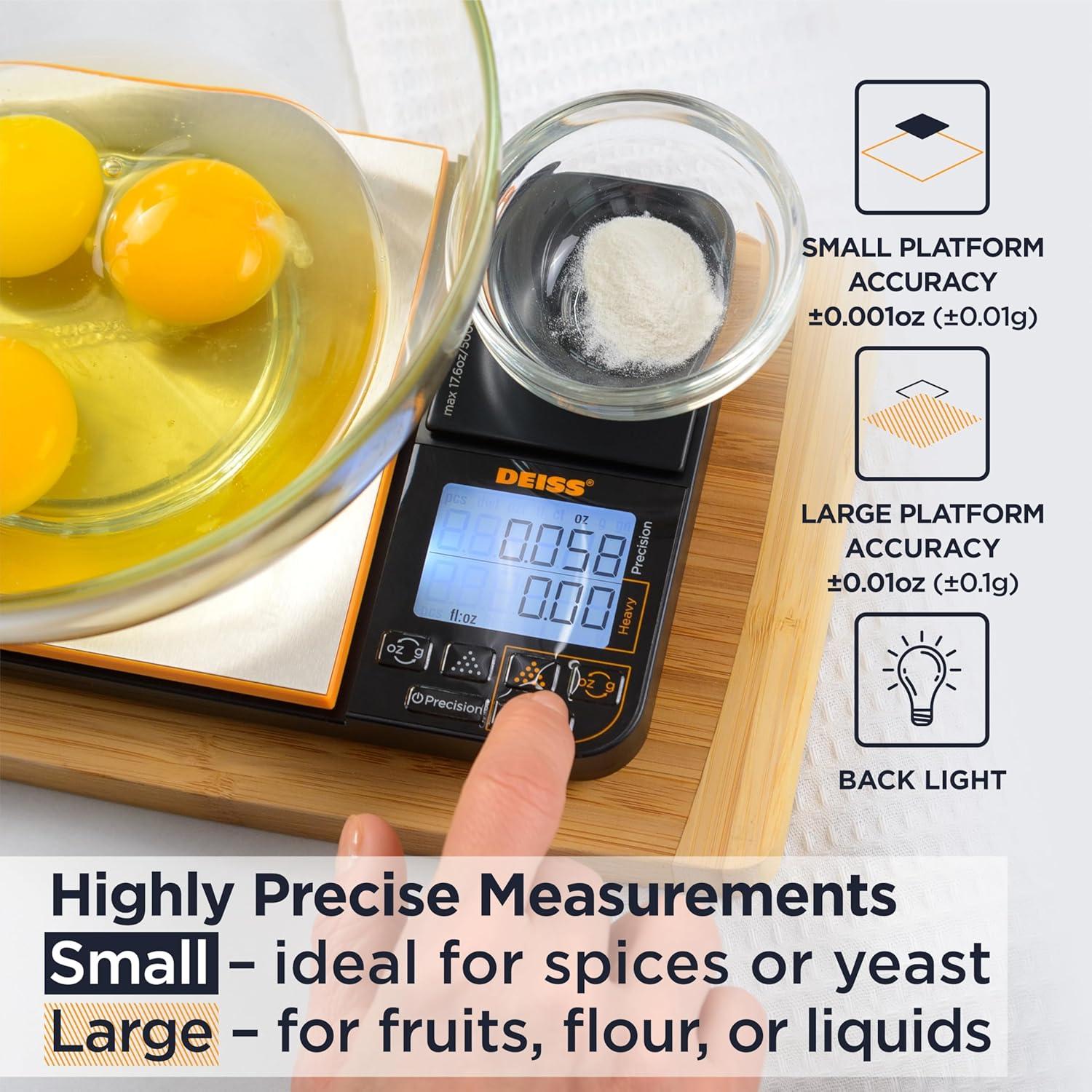 Balanza Digital de Cocina Deiss Doble Plataforma 4.99 kg