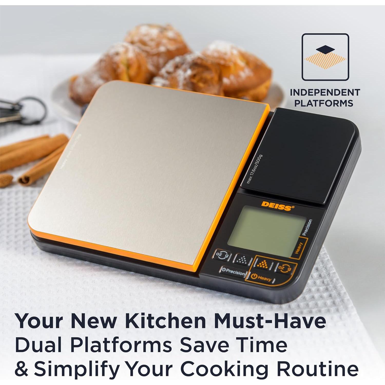 Balanza Digital de Cocina Deiss Doble Plataforma 4.99 kg