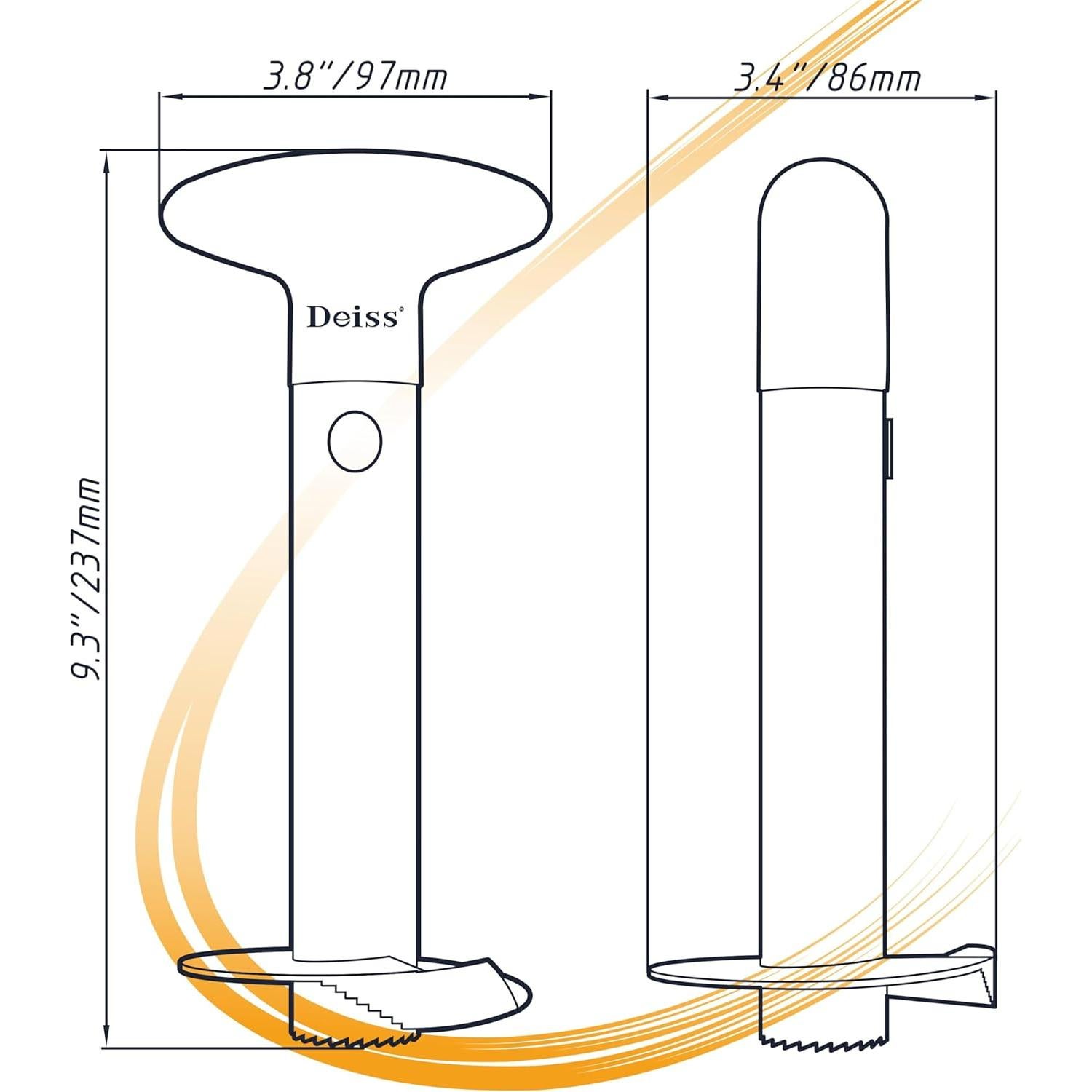 Cortador y Sacador de Piña Deiss PRO Acero Inoxidable 2 en 1