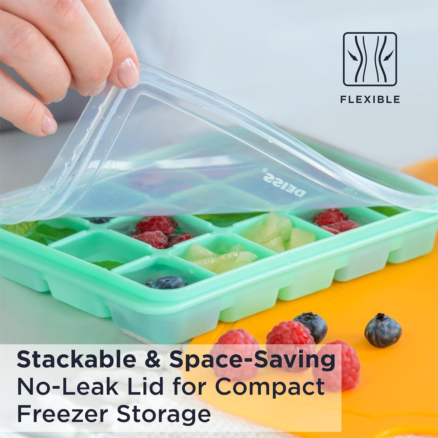 Bandeja de Hielo Deiss PRO con Tapa 2 Pack Silicona