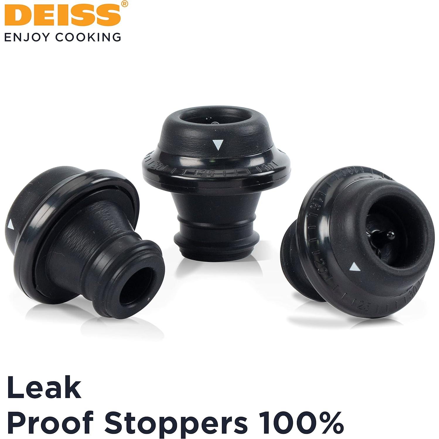 Deiss Bomba de Vacío Conservadora de Vino con 3 Tapones