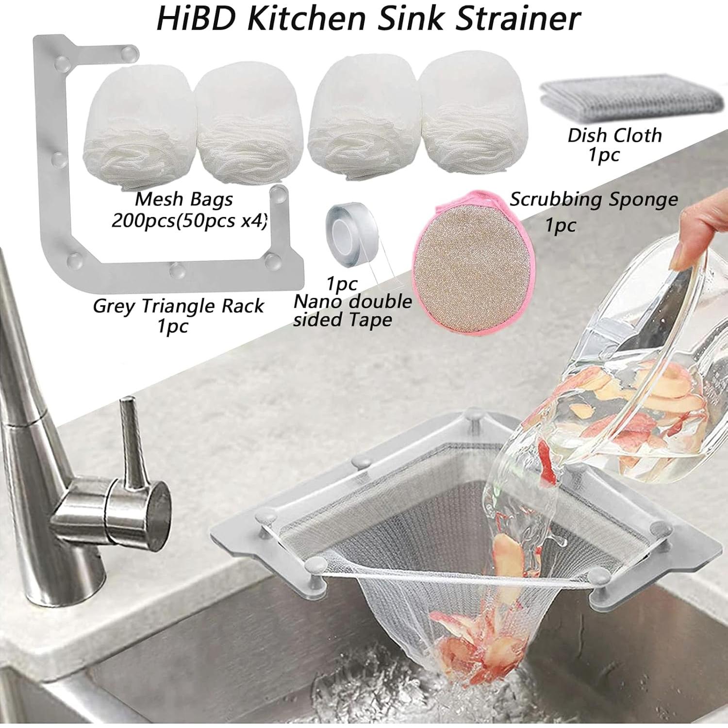 Filtro Triangular HiBD para Fregadero con 200 Bolsas de Malla