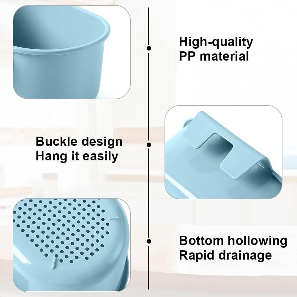 Canasta de desagüe azul tchrules para fregadero 24.2x16.6 cm