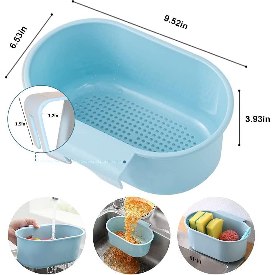 Canasta de desagüe azul tchrules para fregadero 24.2x16.6 cm