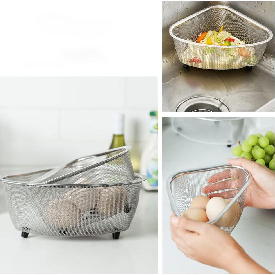 Colador Triangular de Acero Inoxidable XTTIUN 20x17 cm