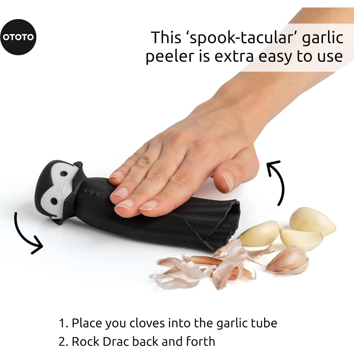 Rodillo de Ajo OTOTO Drac N' Roll de Silicona - Gadget Divertido