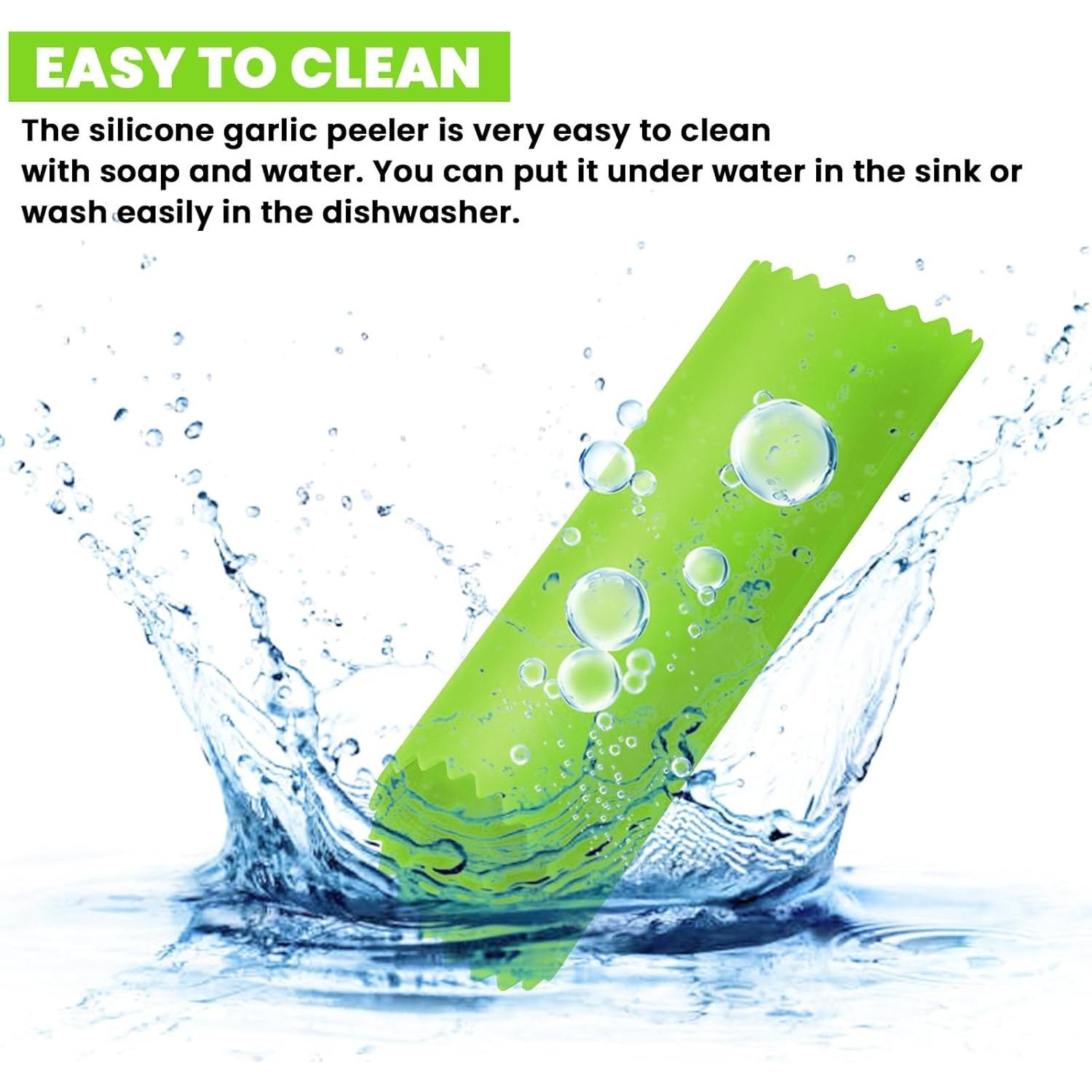 Set 4 Peladores de Ajo Silicona Classicseali Colores