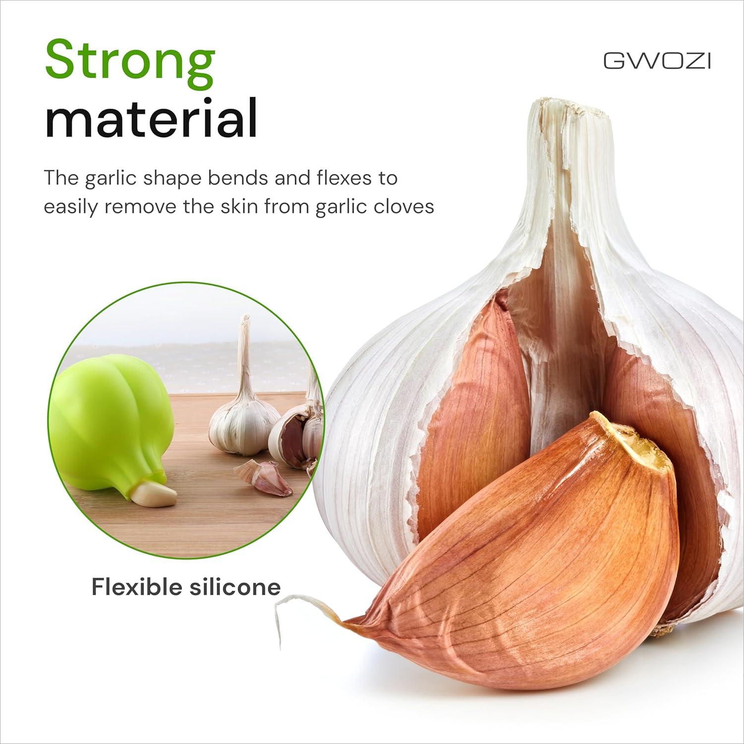 Pelador de Ajo de Silicona GWOZI - Rodillo Eficaz 2 Pcs
