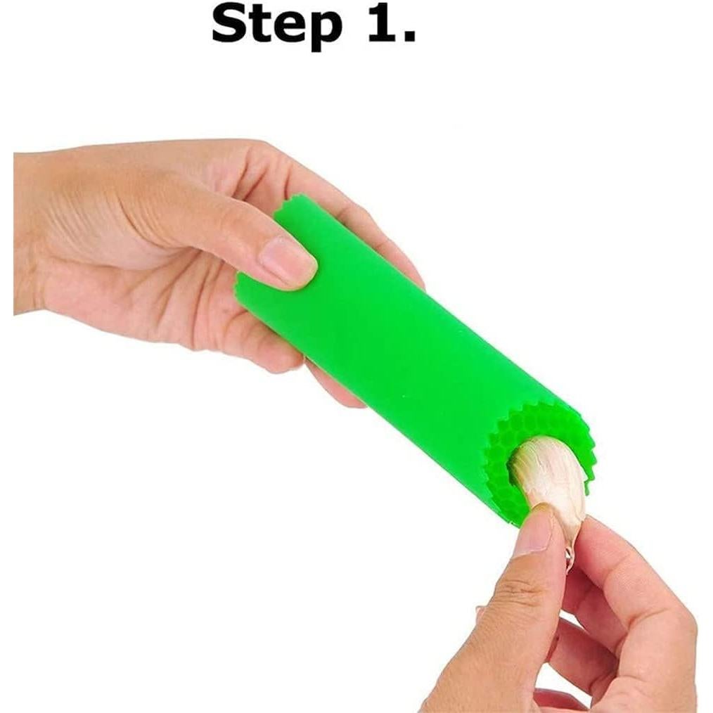 Set 3 Rodillos Quitapeladuras de Ajo Dreamxue Silicona