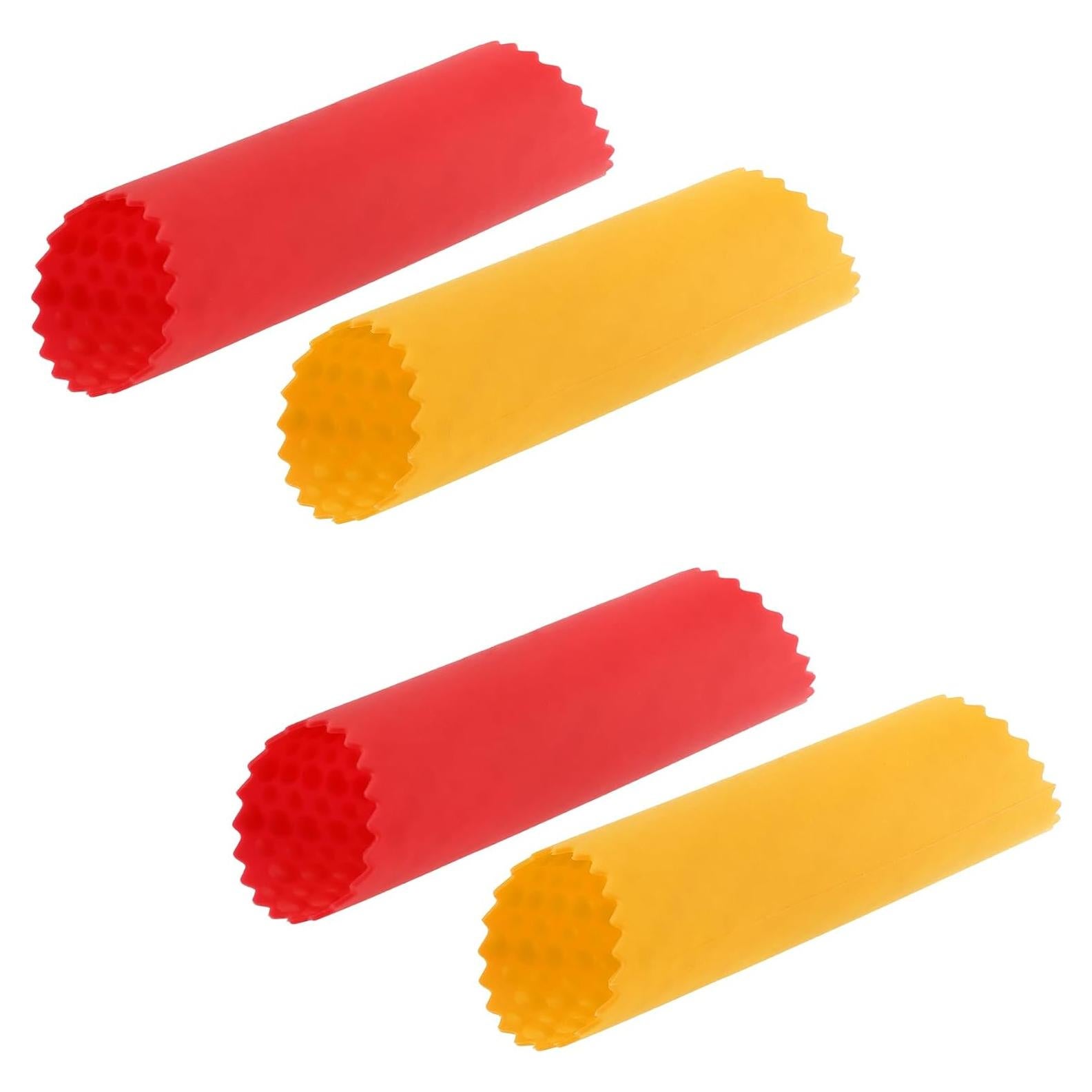 Pelador de Ajo WHTCHSU Silicona Rojo/Naranja 4 Piezas