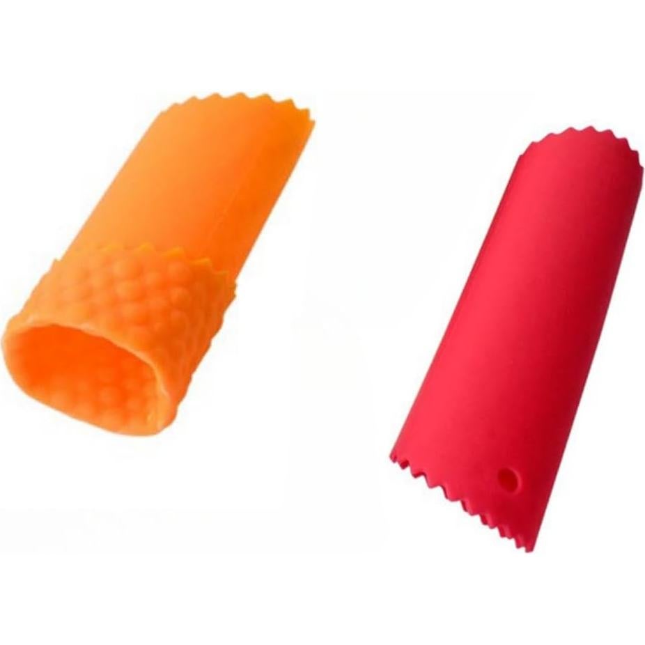 Pelador de Ajo WHTCHSU Silicona Rojo/Naranja 4 Piezas