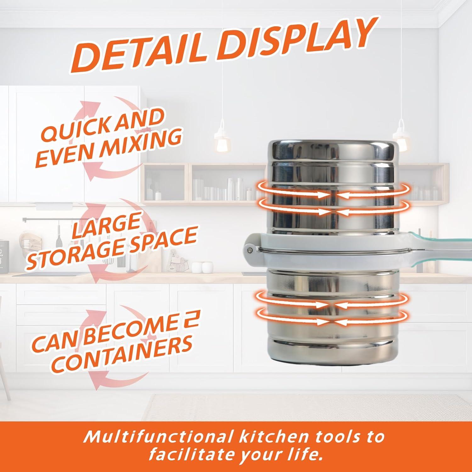 Shaker para Pelar Ajo 7" SIETE SEGUNDOS Acero Inoxidable