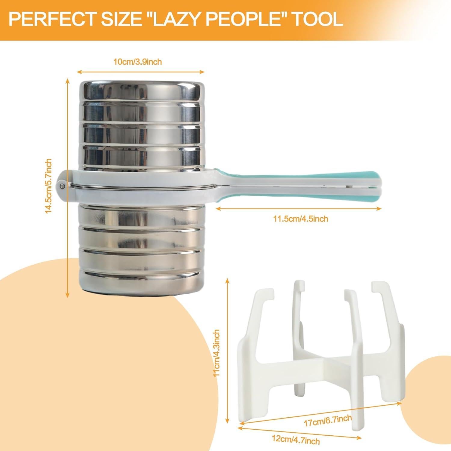 Shaker para Pelar Ajo 7" SIETE SEGUNDOS Acero Inoxidable